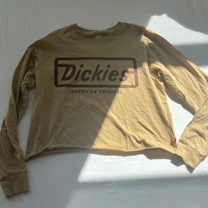 A Cute Dickies Long Sleeve Tee, Yellowish Creamish Color